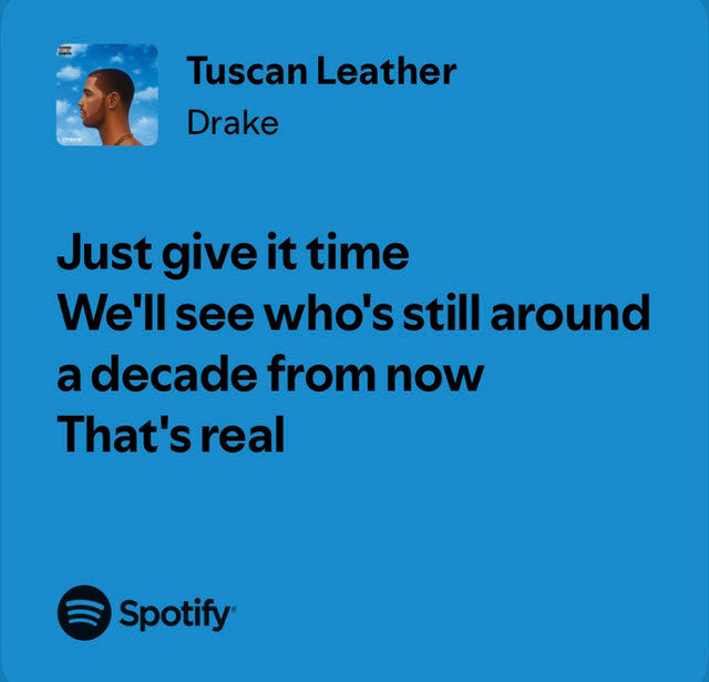 DRAKE LYRICS CANVAS POSTER