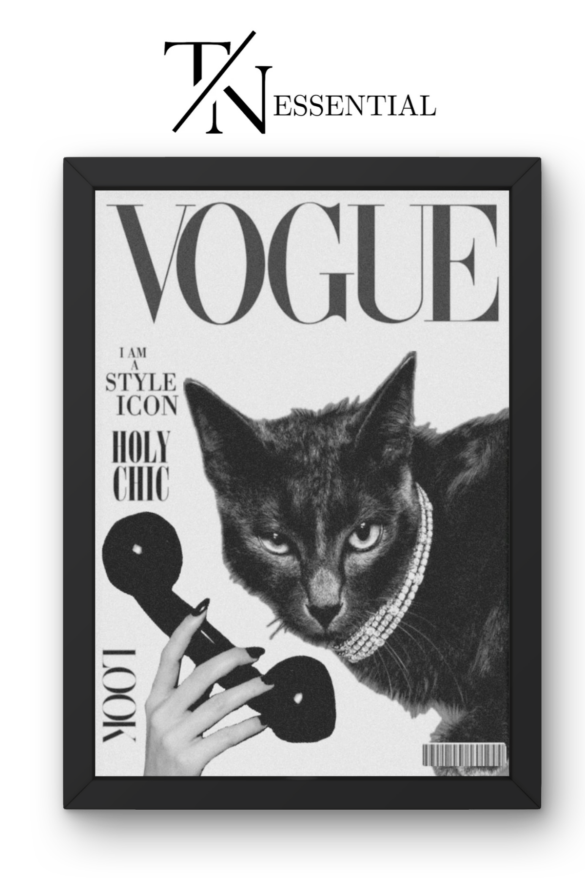 CUTE VOGUE CAT CANVAS POSTER