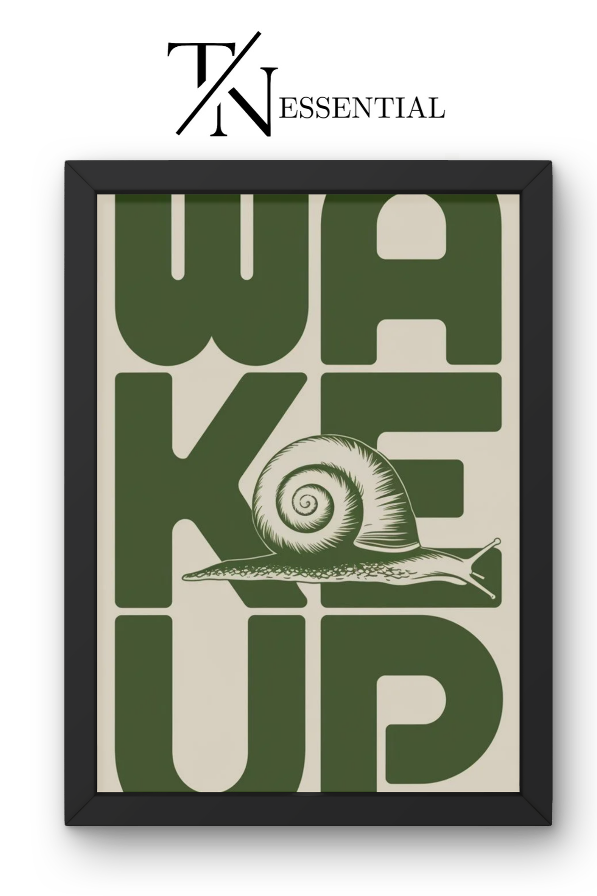 RETRO WAKE UP SNAIL CANVAS POSTER