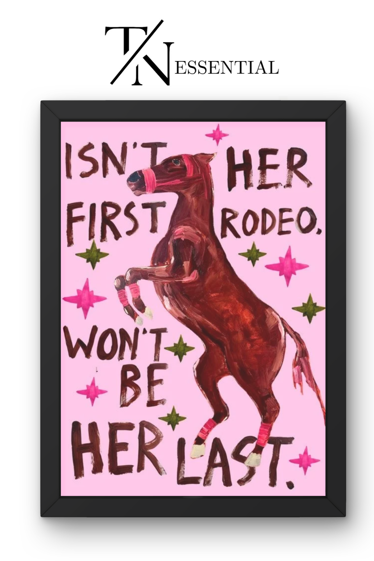 FUNNY COWGIRL RODEO HORSE QUOTE CANVAS POSTER