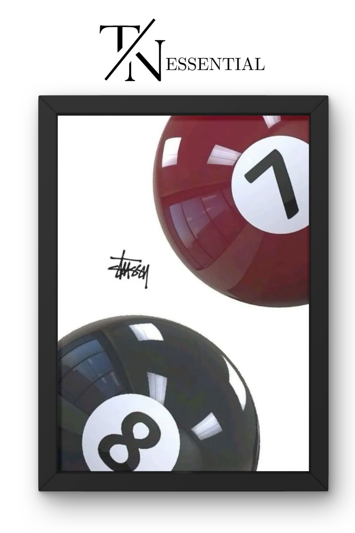 STUSSY 8 BALL MINIMAL STREET CANVAS POSTER