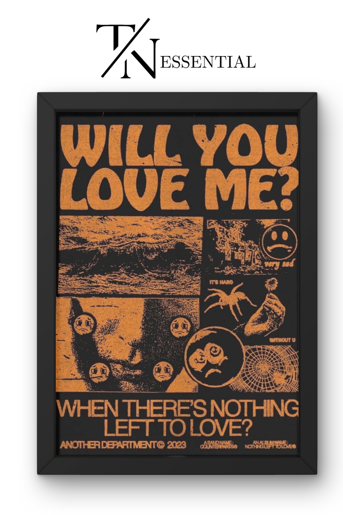 WILL YOU LOVE ME MELANCHOLY COLLAGE CANVAS POSTER
