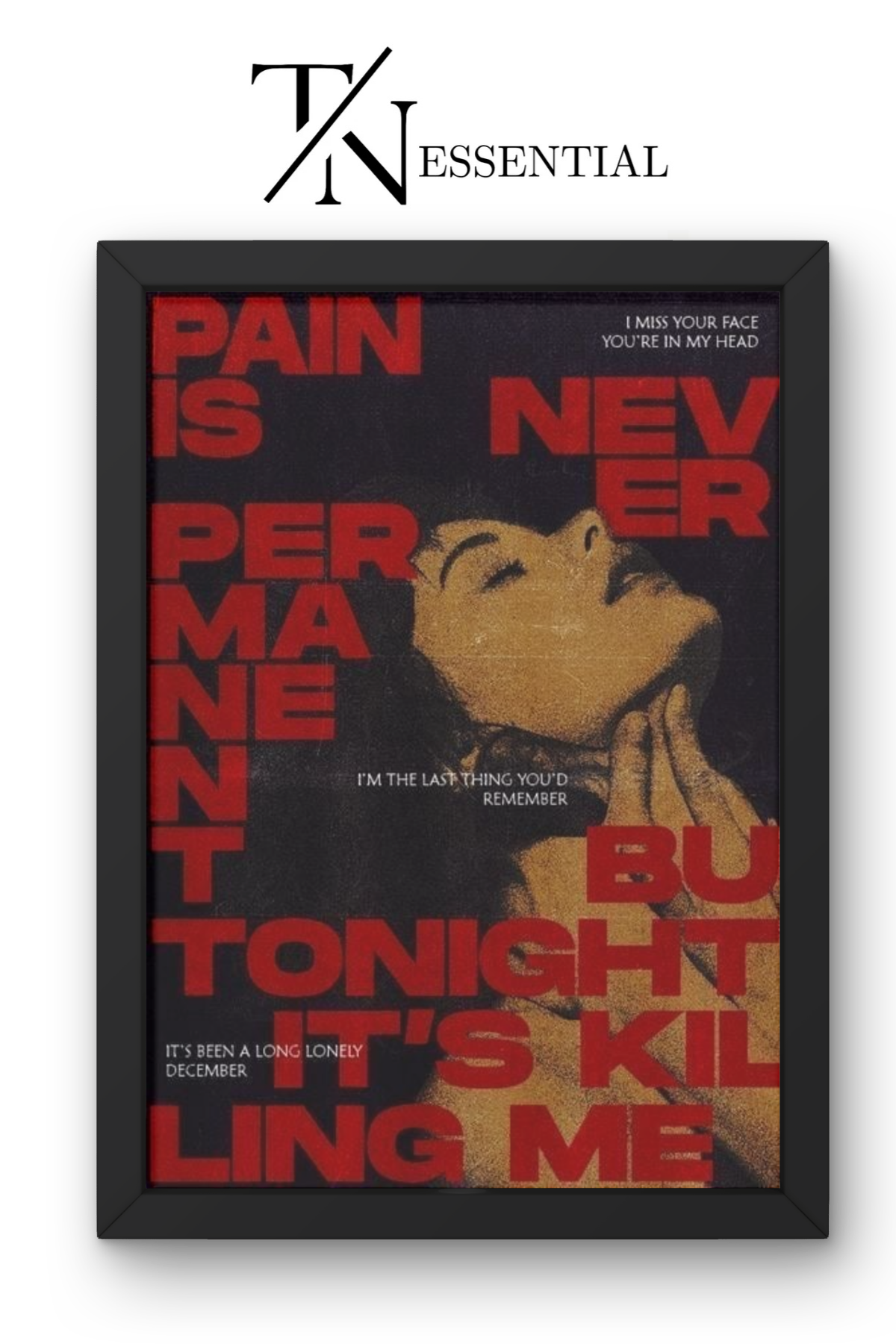 DARK LOVE MELANCHOLY AESTHETIC CANVAS POSTER
