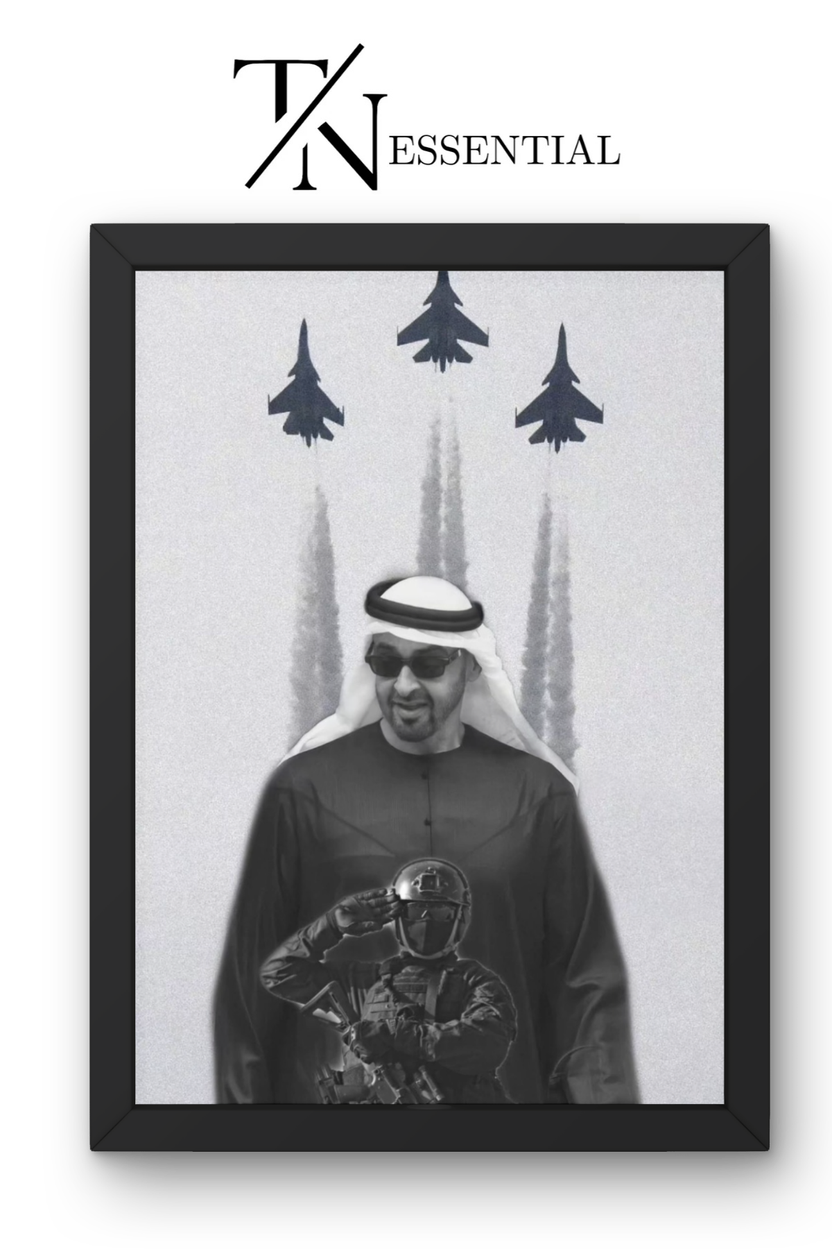 HH SHEIKH MOHAMED BIN ZAYED AL NAHYAN AIR FORCE TRIBUTE CANVAS POSTER