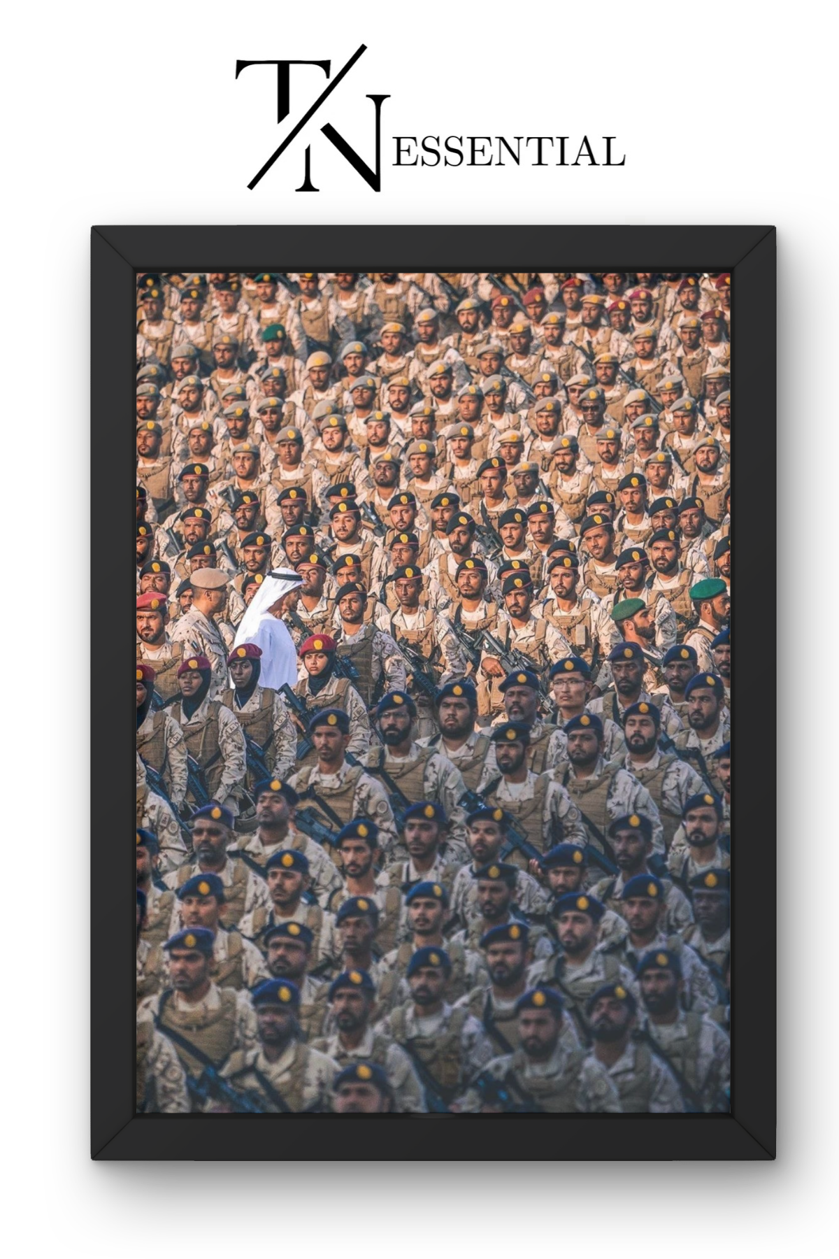 HH SHEIKH MOHAMED BIN ZAYED AL NAHYAN UAE MILITARY PARADE CANVAS POSTER