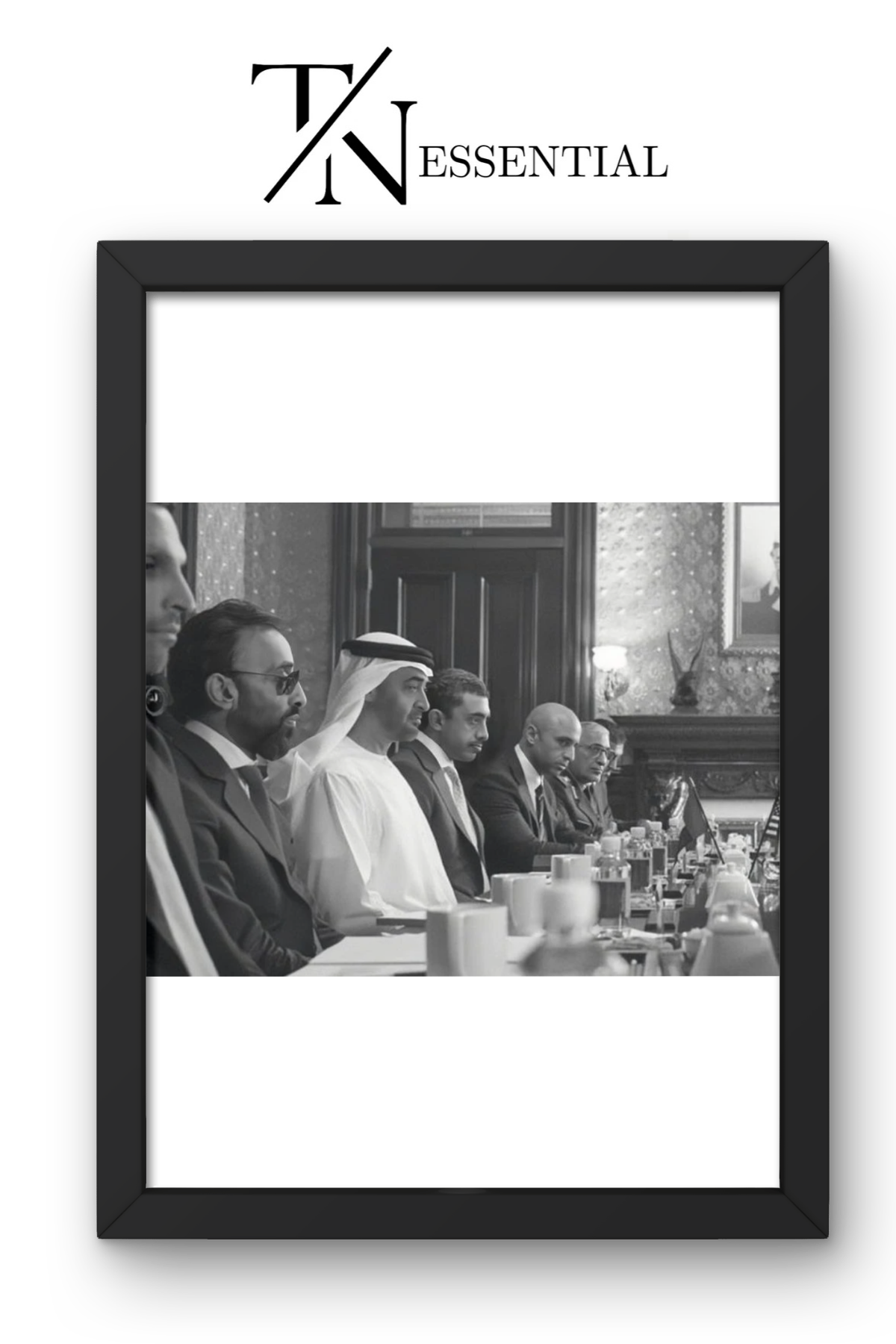 HH SHEIKH MOHAMED BIN ZAYED AL NAHYAN DIPLOMACY MEETING CANVAS POSTER