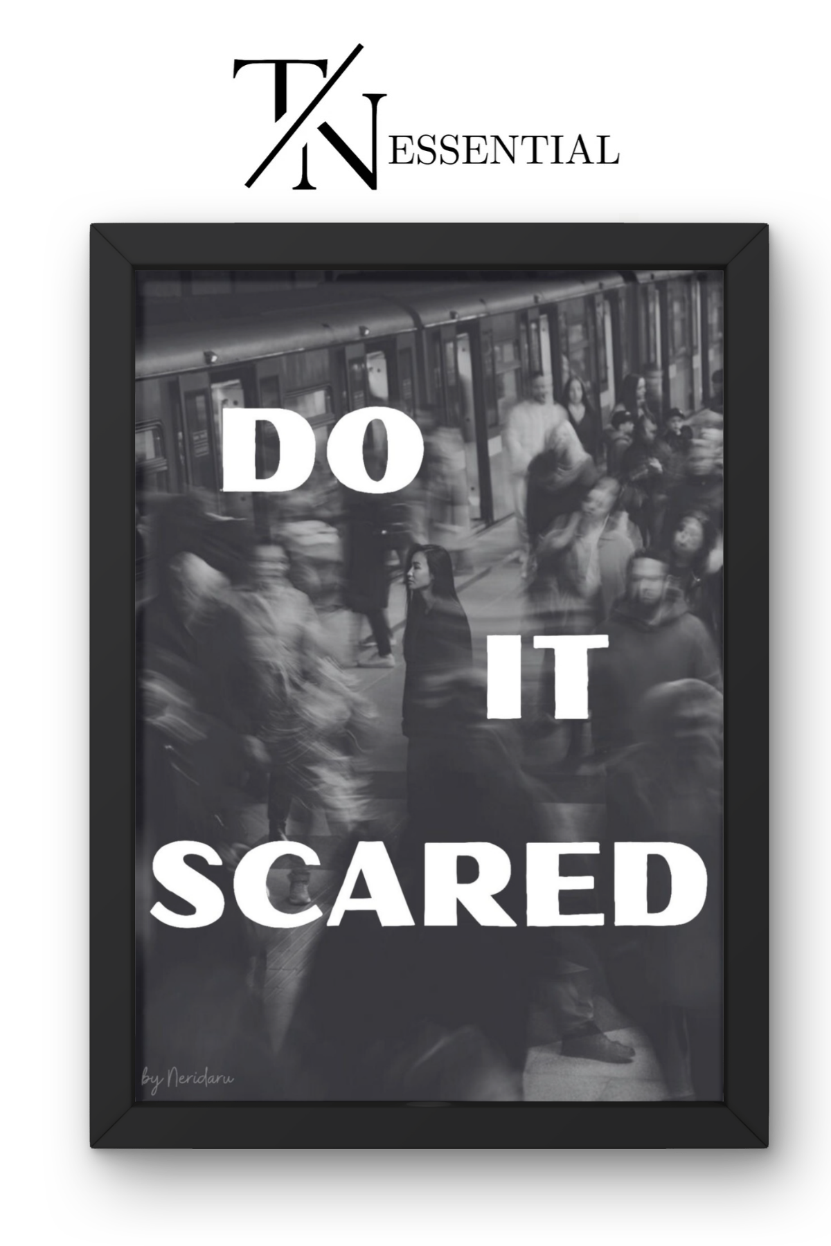 DO IT SCARED MOTIVATION STREET LIFE CANVAS POSTER