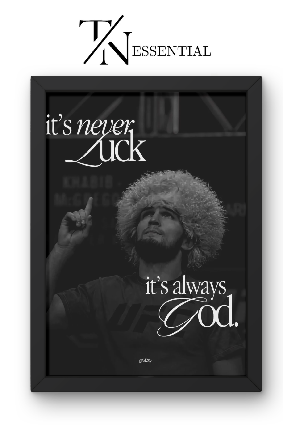 KHABIB TRUST GOD NOT LUCK MOTIVATION CANVAS POSTER