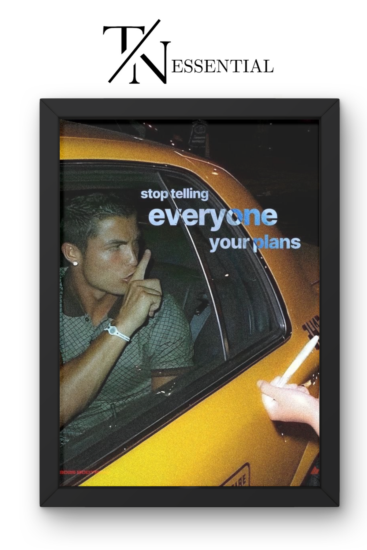 CRISTIANO RONALDO STOP TELLING EVERYONE YOUR PLANS MOTIVATIONAL CANVAS POSTER