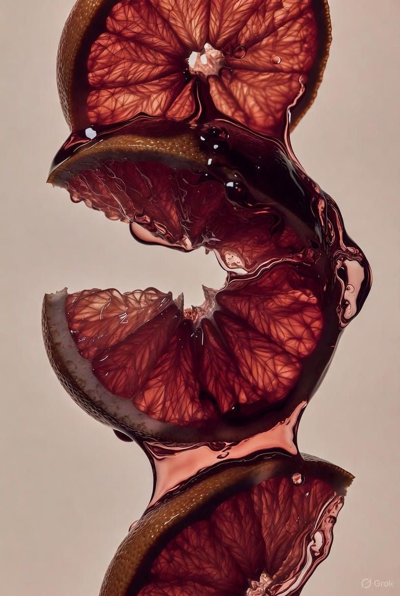 BLOOD ORANGE DRIP CANVAS POSTER