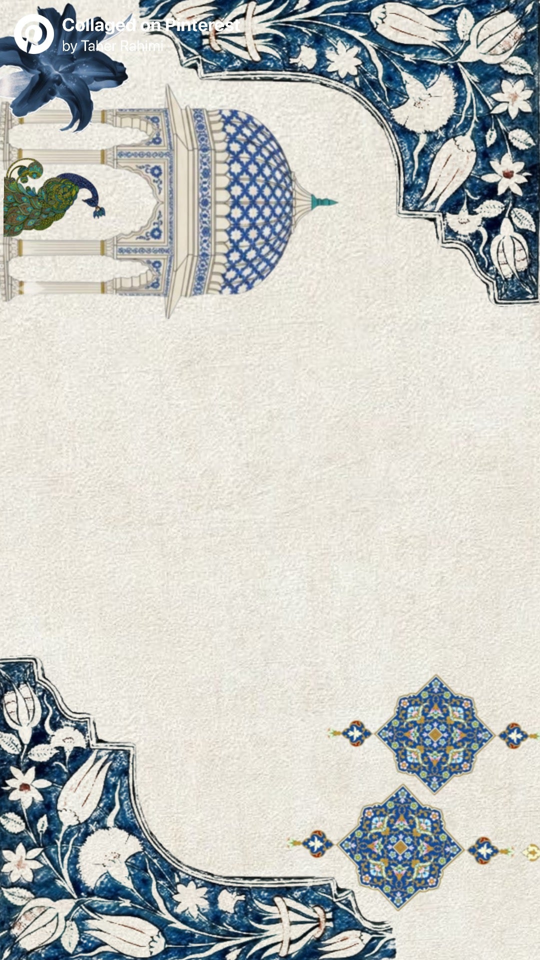 ISLAMIC TILE FRAME CANVAS POSTER