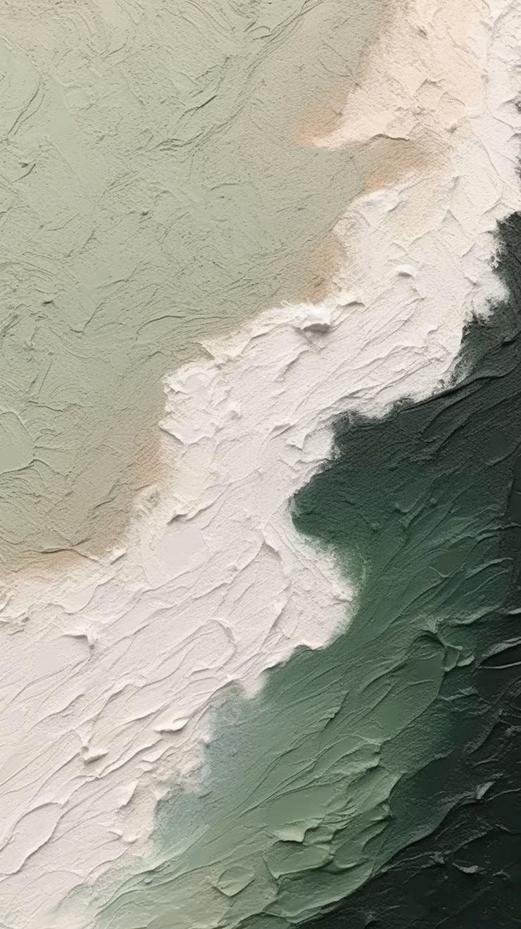 GREEN OCEAN FLOW CANVAS POSTER