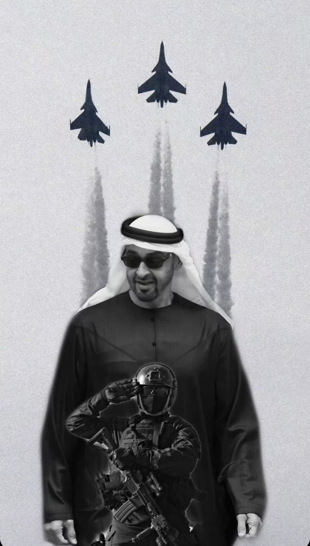 HH SHEIKH MOHAMED BIN ZAYED AL NAHYAN AIR FORCE TRIBUTE CANVAS POSTER