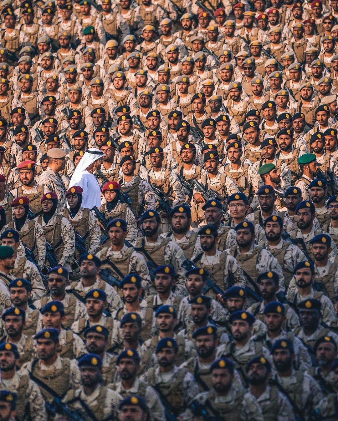 HH SHEIKH MOHAMED BIN ZAYED AL NAHYAN UAE MILITARY PARADE CANVAS POSTER
