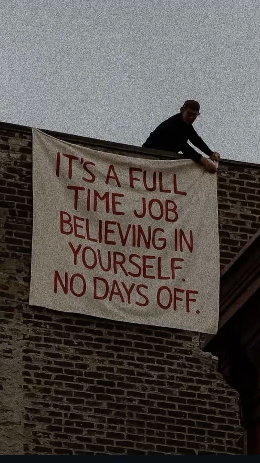 BELIEVE IN YOURSELF NO DAYS OFF MOTIVATIONAL CANVAS POSTER