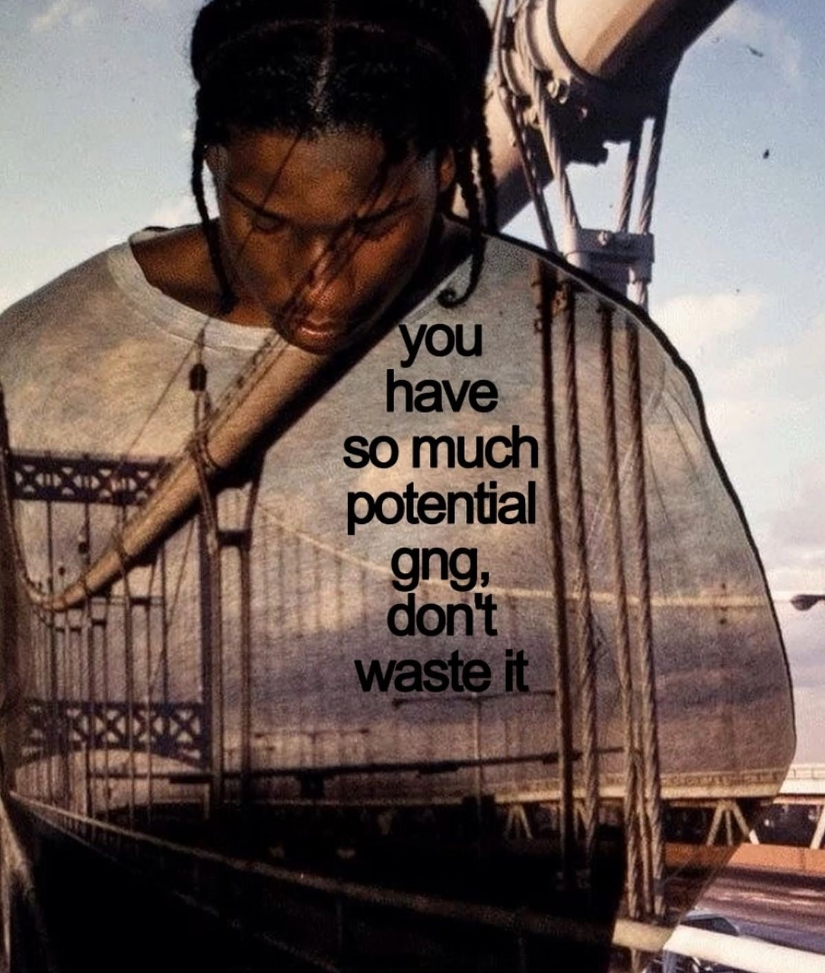 ASAP ROCKY DONT WASTE YOUR POTENTIAL MOTIVATIONAL CANVAS POSTER
