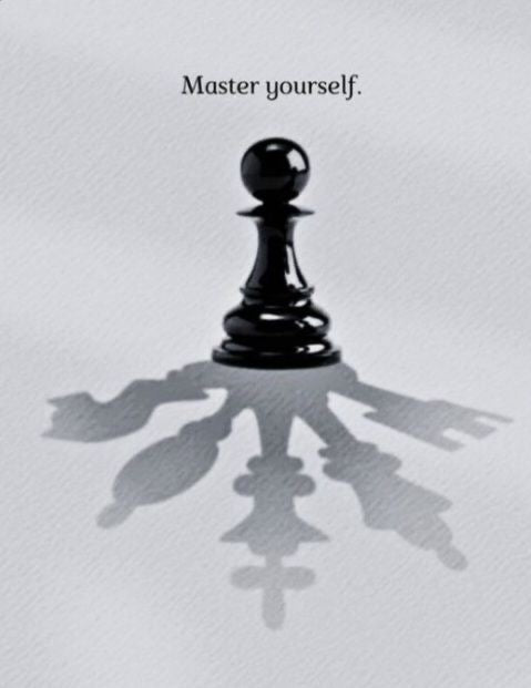 MASTER YOURSELF CHESS MOTIVATIONAL CANVAS POSTER