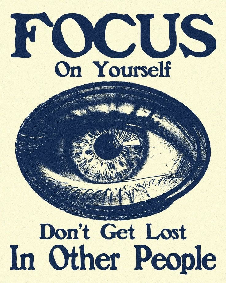 VINTAGE EYE FOCUS ON YOURSELF MOTIVATIONAL CANVAS POSTER