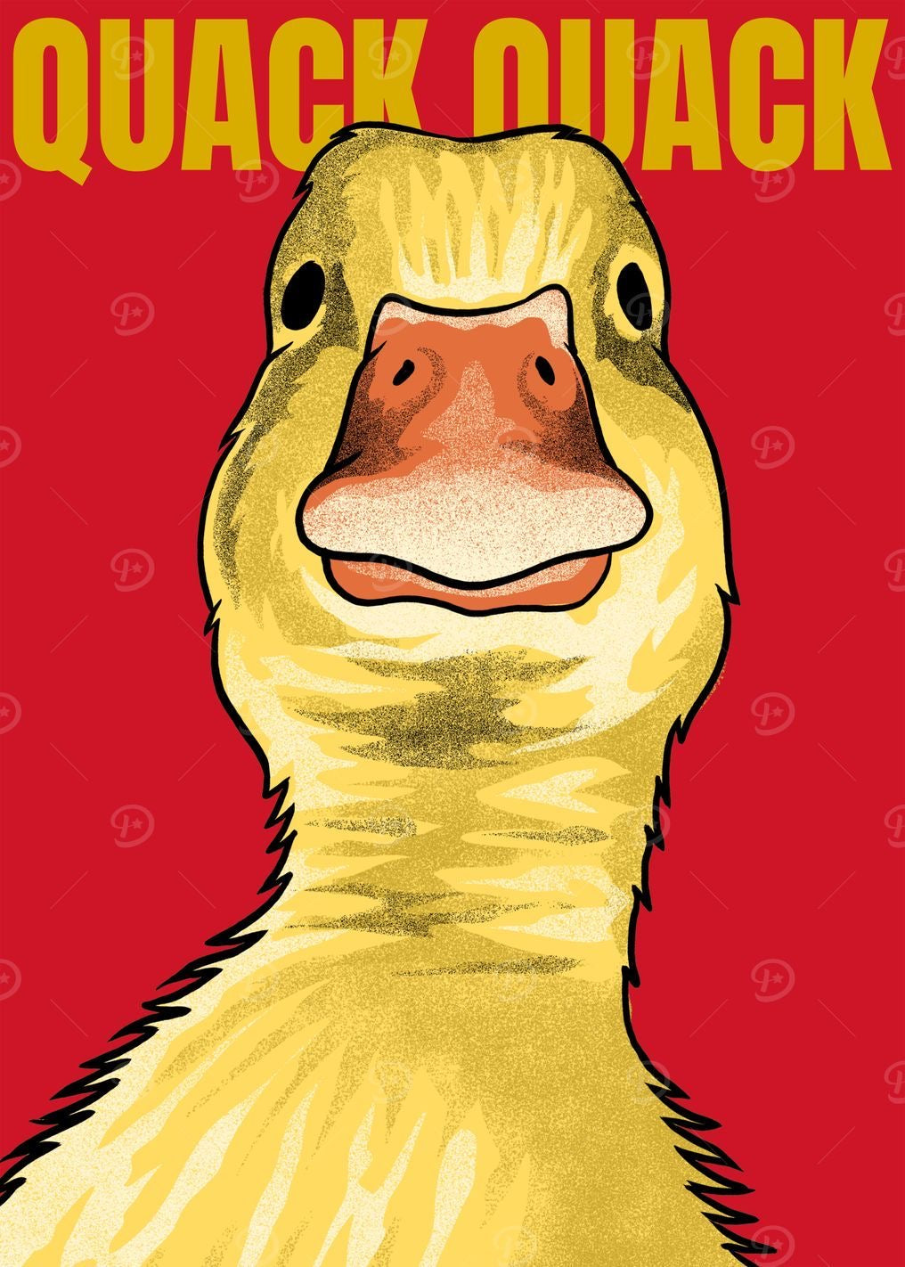 FUNNY QUACK QUACK DUCK CANVAS POSTER