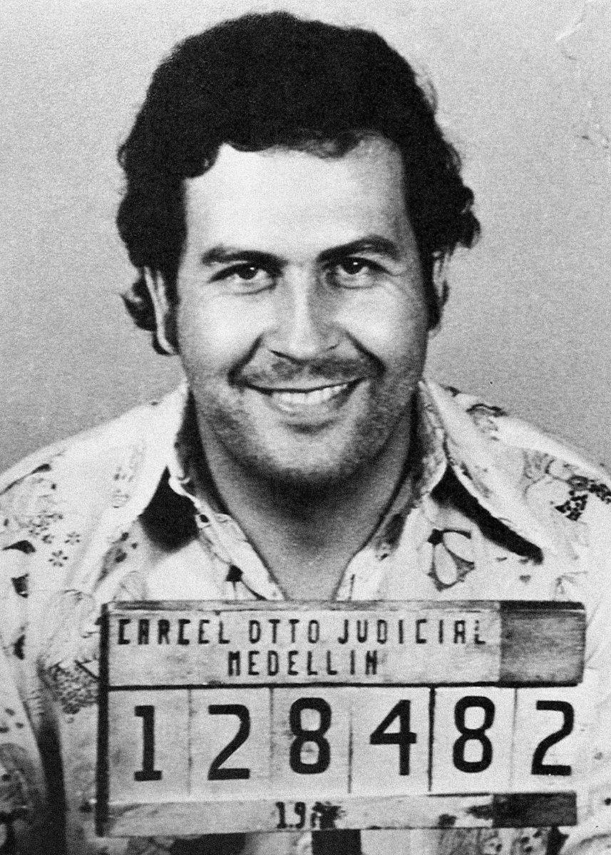 PABLO ESCOBAR ICONIC MUGSHOT CANVAS POSTER