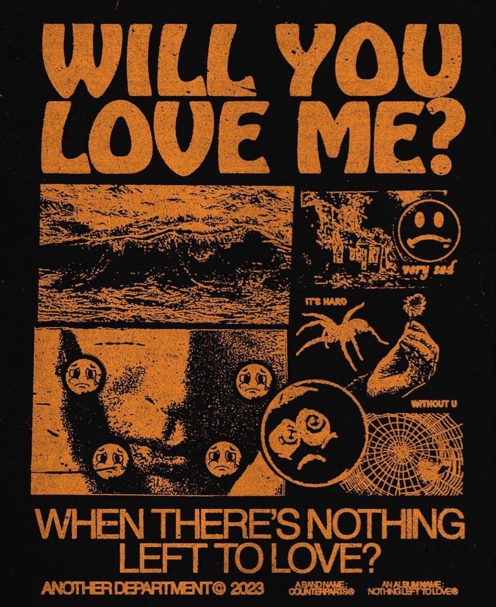 WILL YOU LOVE ME MELANCHOLY COLLAGE CANVAS POSTER