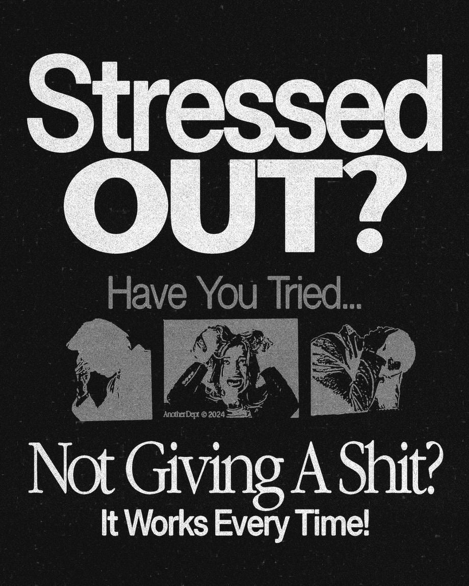 FUNNY STRESS RELIEF QUOTE TYPOGRAPHY CANVAS POSTER