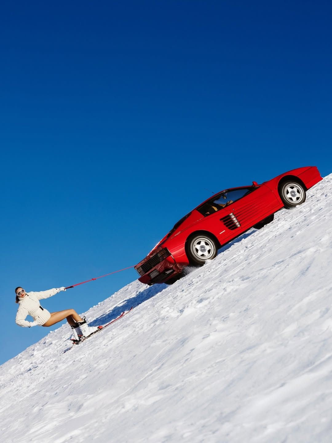 FERRARI WINTER PULL POWER AESTHETIC CANVAS POSTER