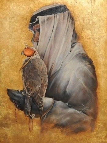 EMIRATI FALCONER TIMELESS CULTURE AND HONOR FALCON ART CANVAS POSTER