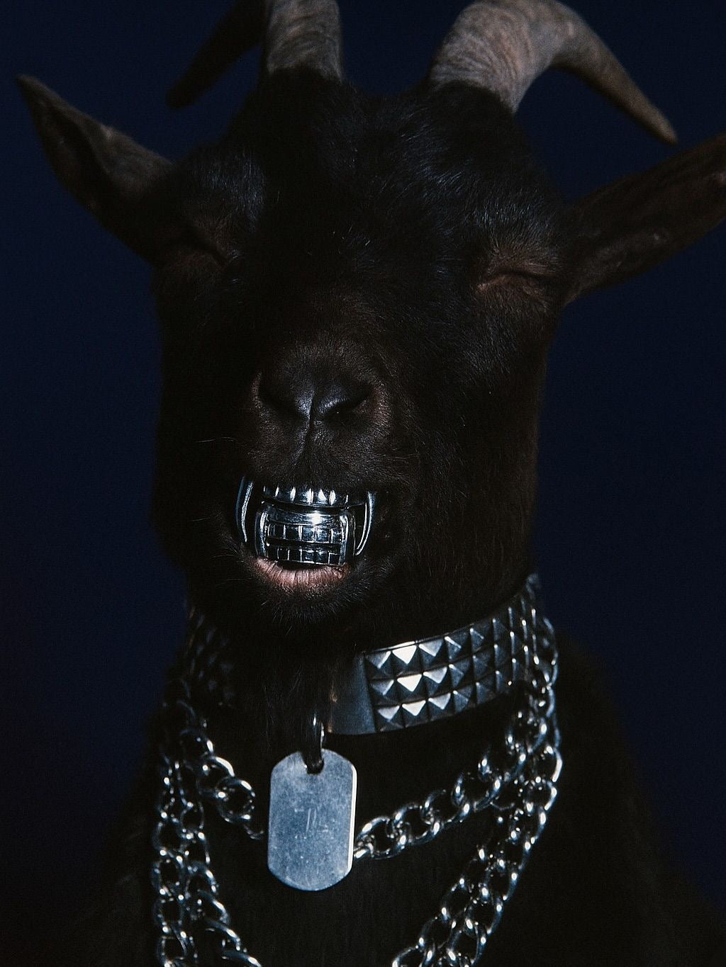 BLACK GOAT BOSS ENERGY STREET LUXURY DARK VIBES CANVAS POSTER