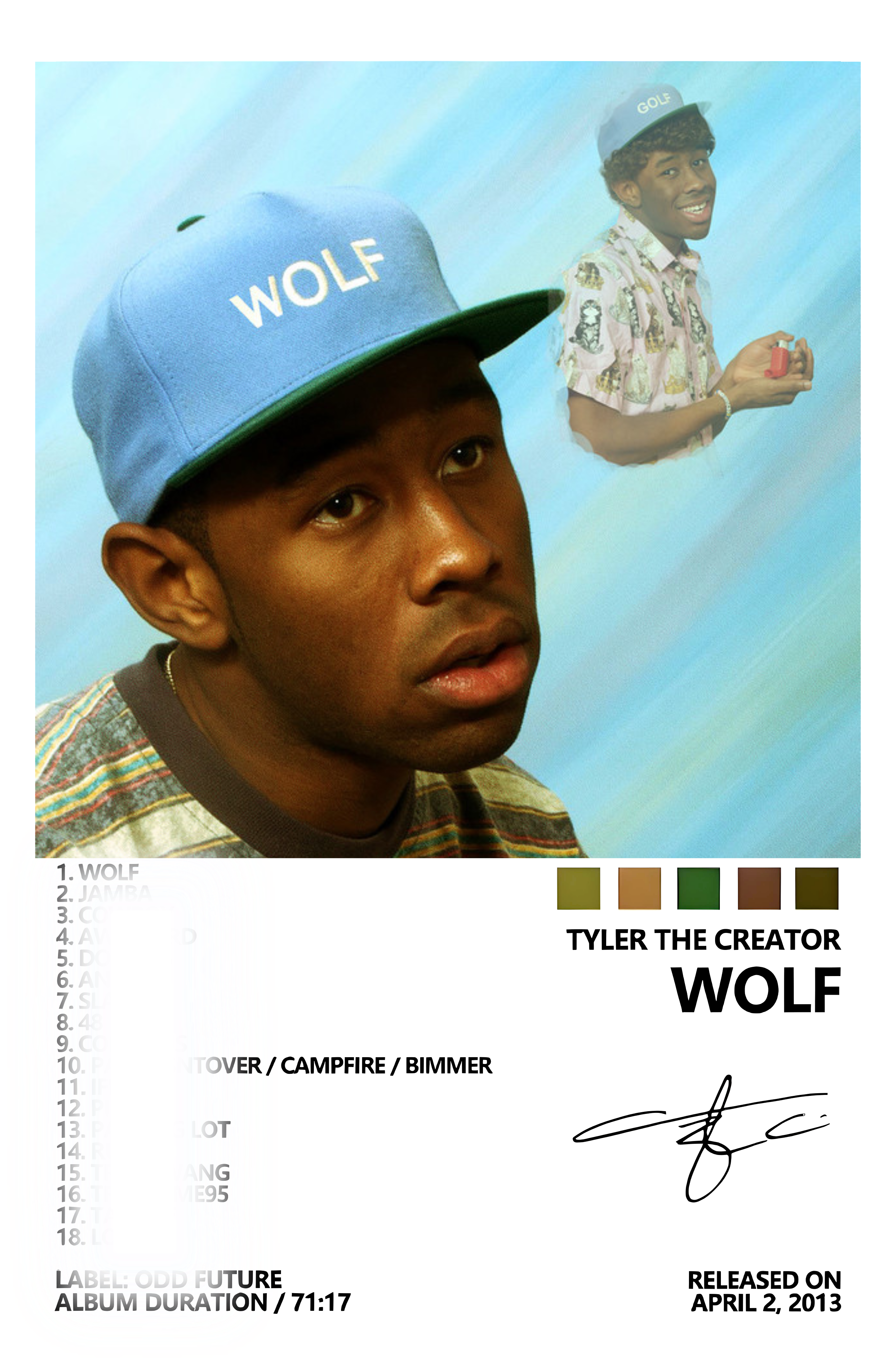 TYLER THE CREATOR "WOLF" CANVAS POSTER