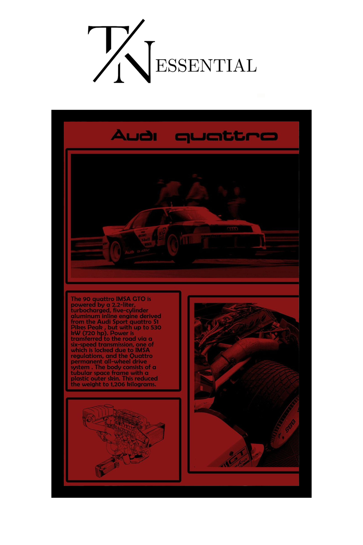AUDI CANVAS POSTER