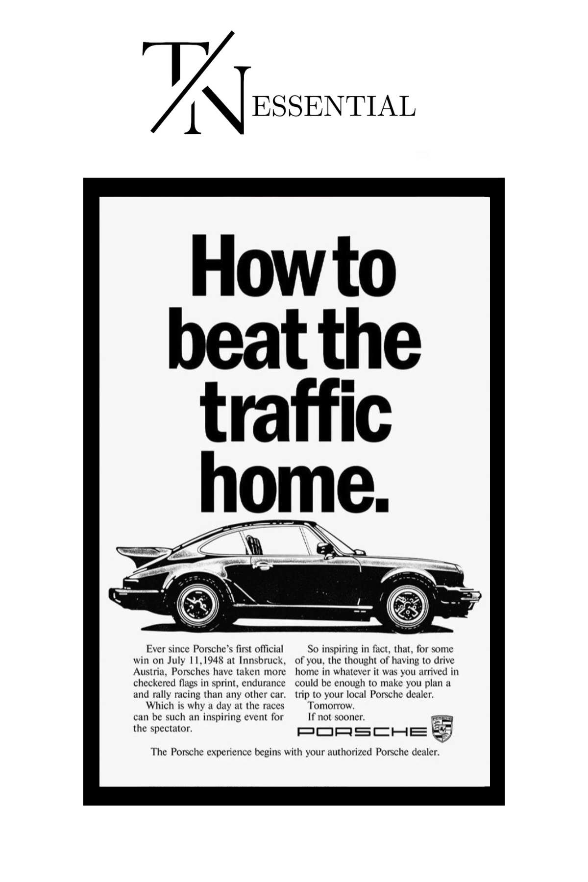 PORCHE CANVAS POSTER