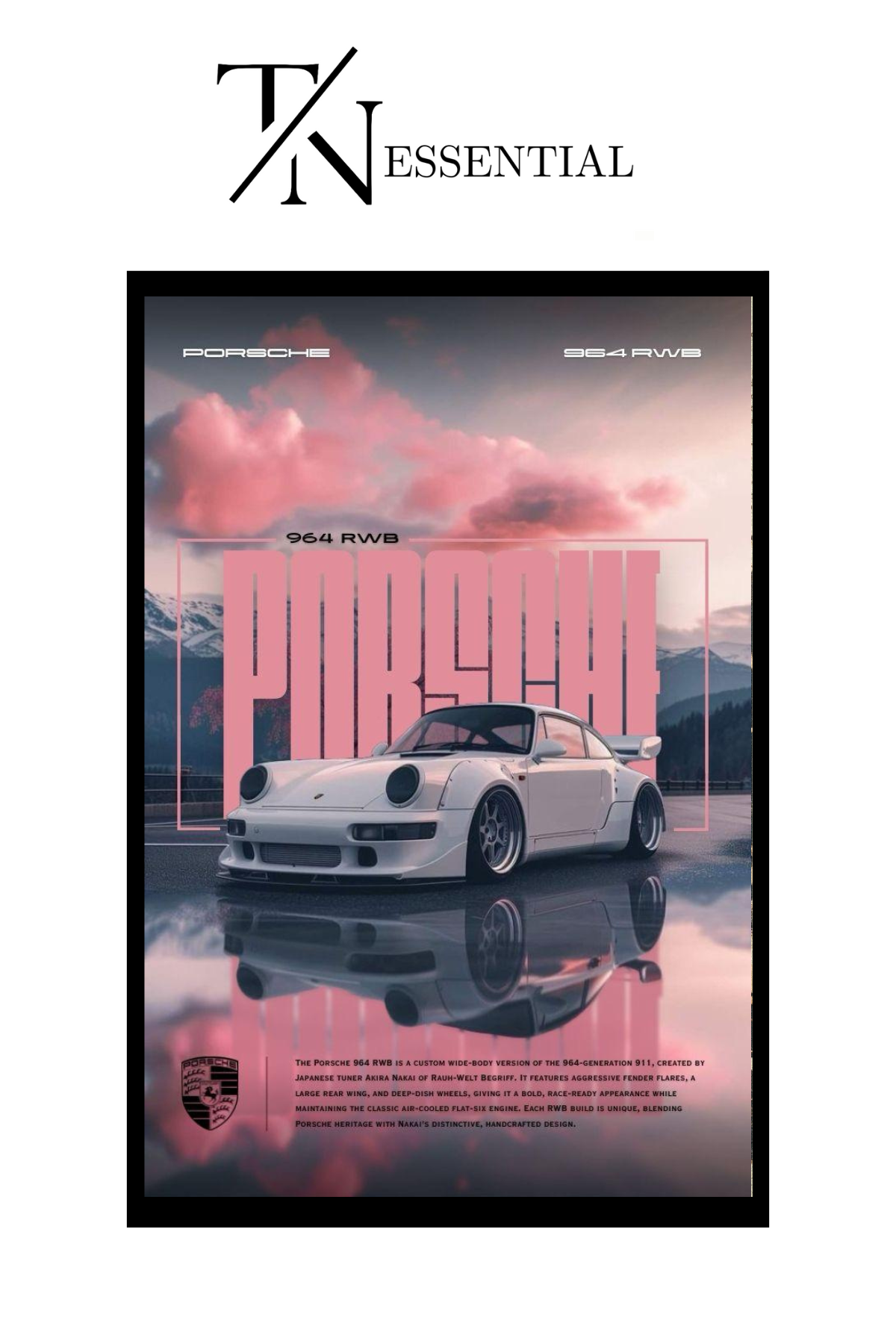 PORCHE 964 CANVAS POSTER