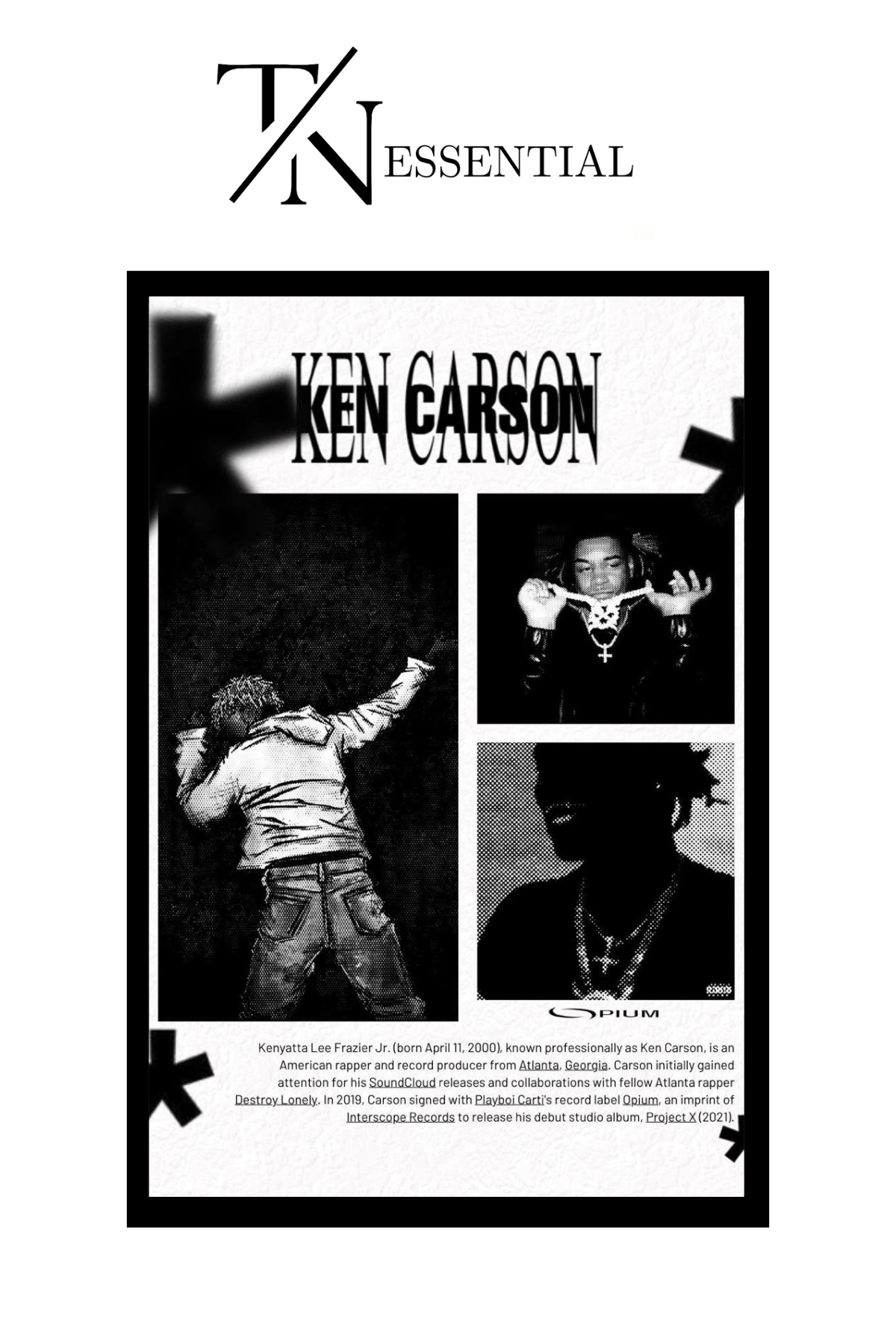 KEN CARSON CANVAS POSTER