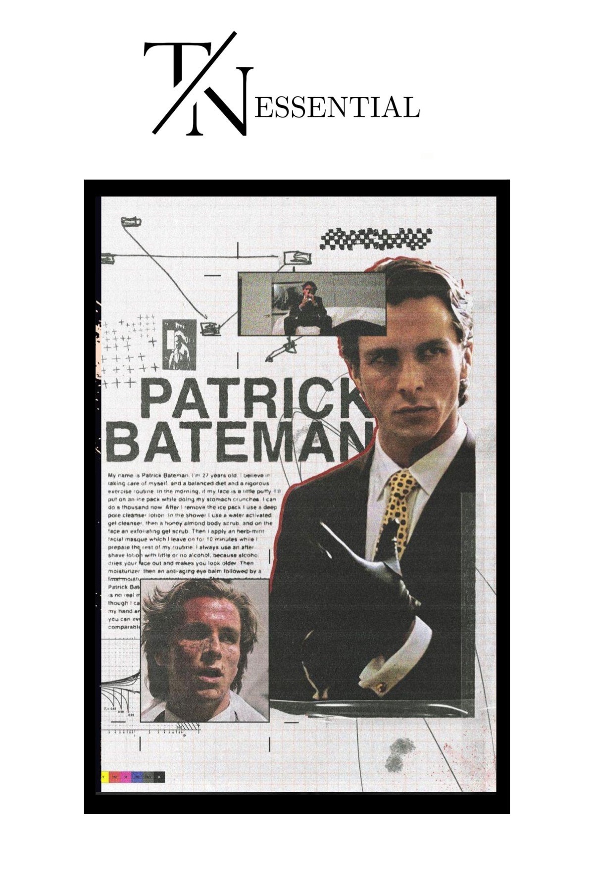 PATRICK BATEMAN CANVAS POSTER