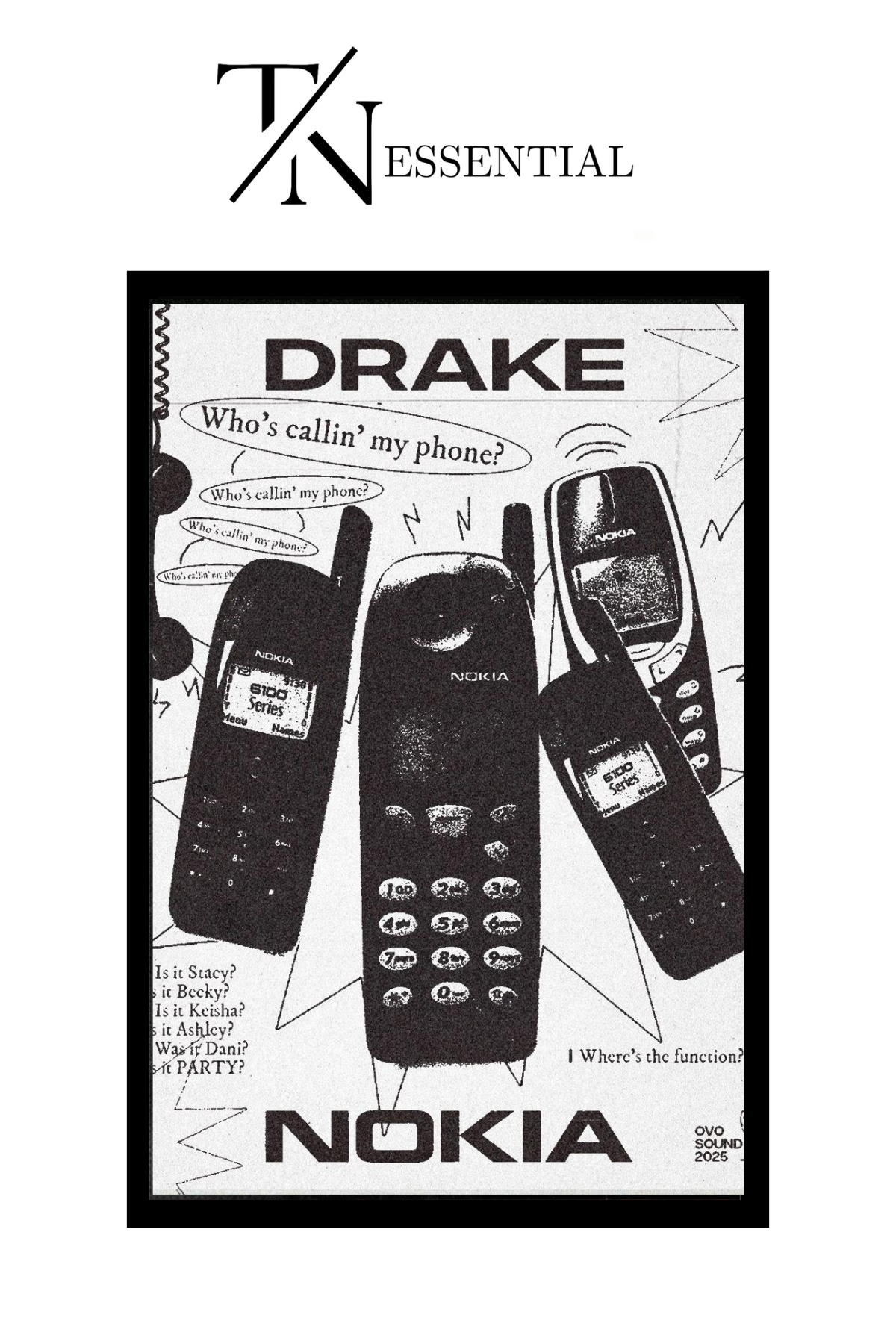 DRAKE NOKIA CANVAS POSTER