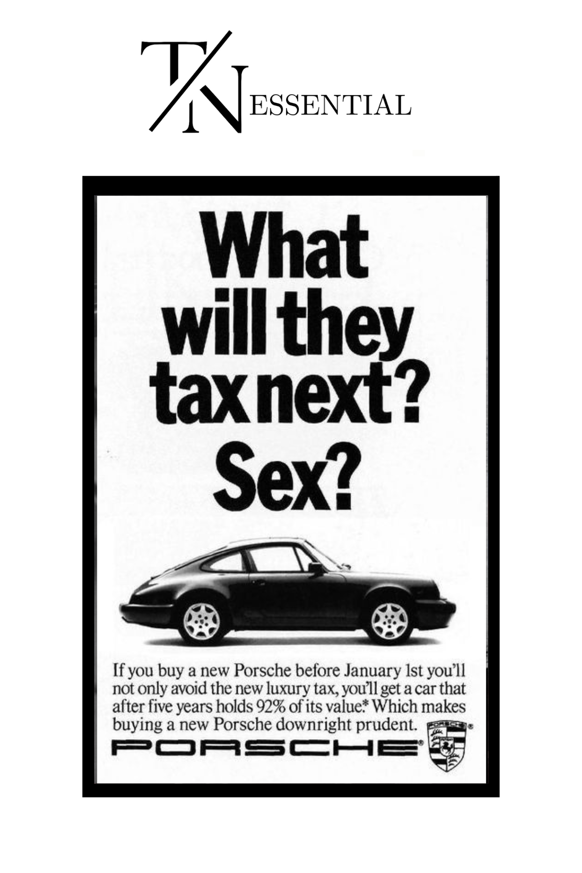FUNNY PORCHE CANVAS POSTER