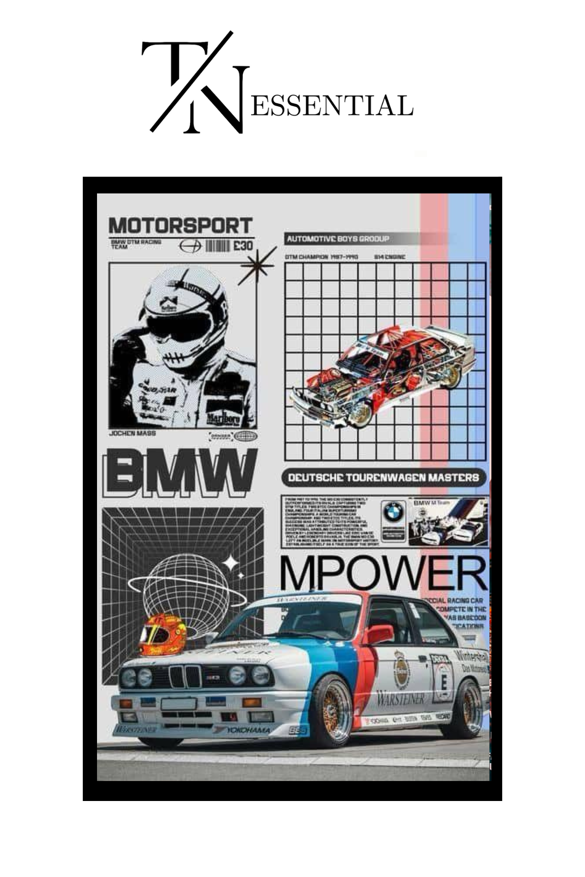 BMW M POWER CANVAS POSTER
