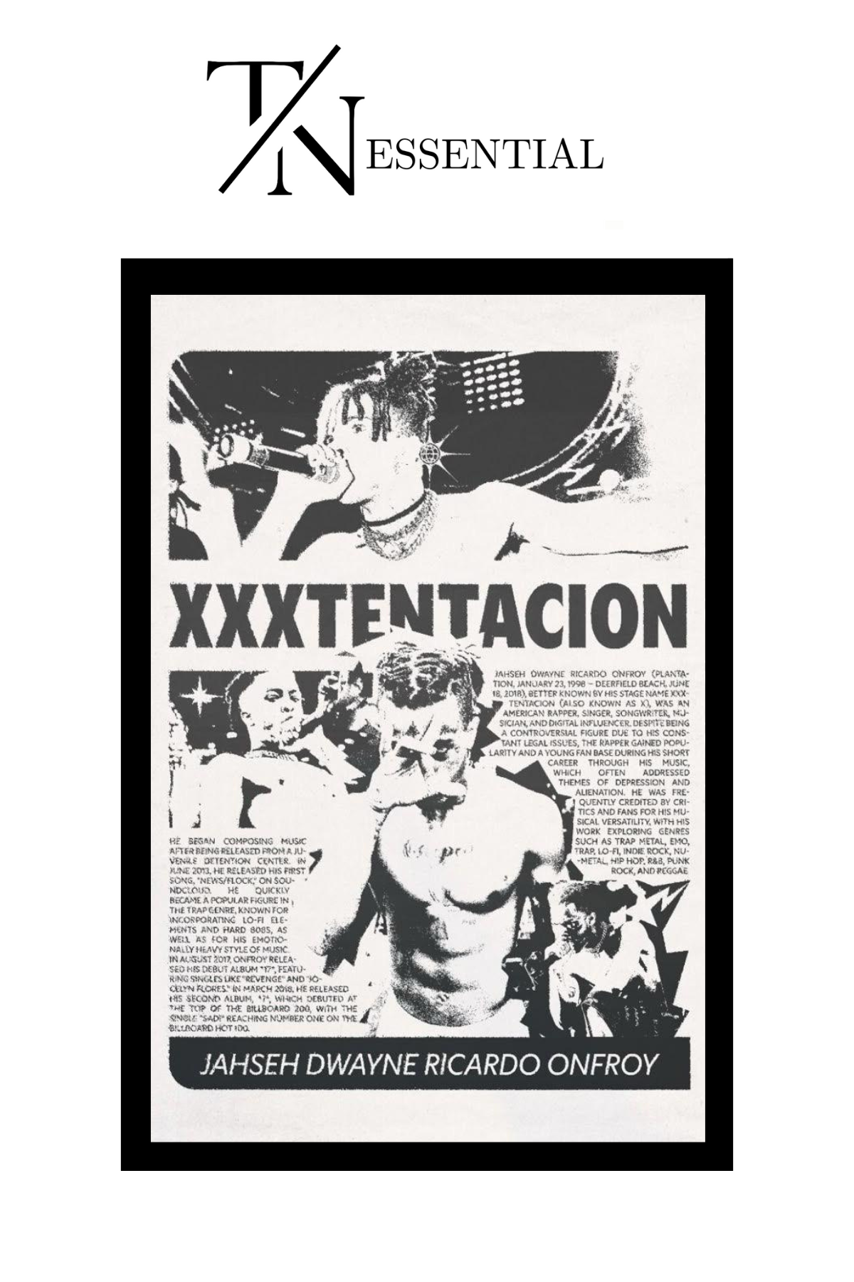 XXXTENTACION CANVAS POSTER