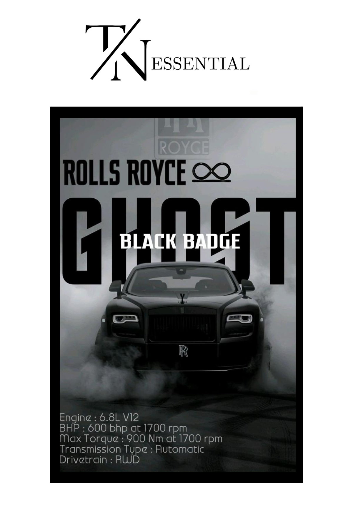 ROLLS ROYCE GHOST CANVAS POSTER