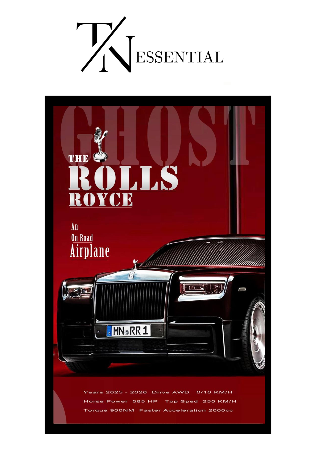 ROLLS ROYCE GHOST CANVAS POSTER
