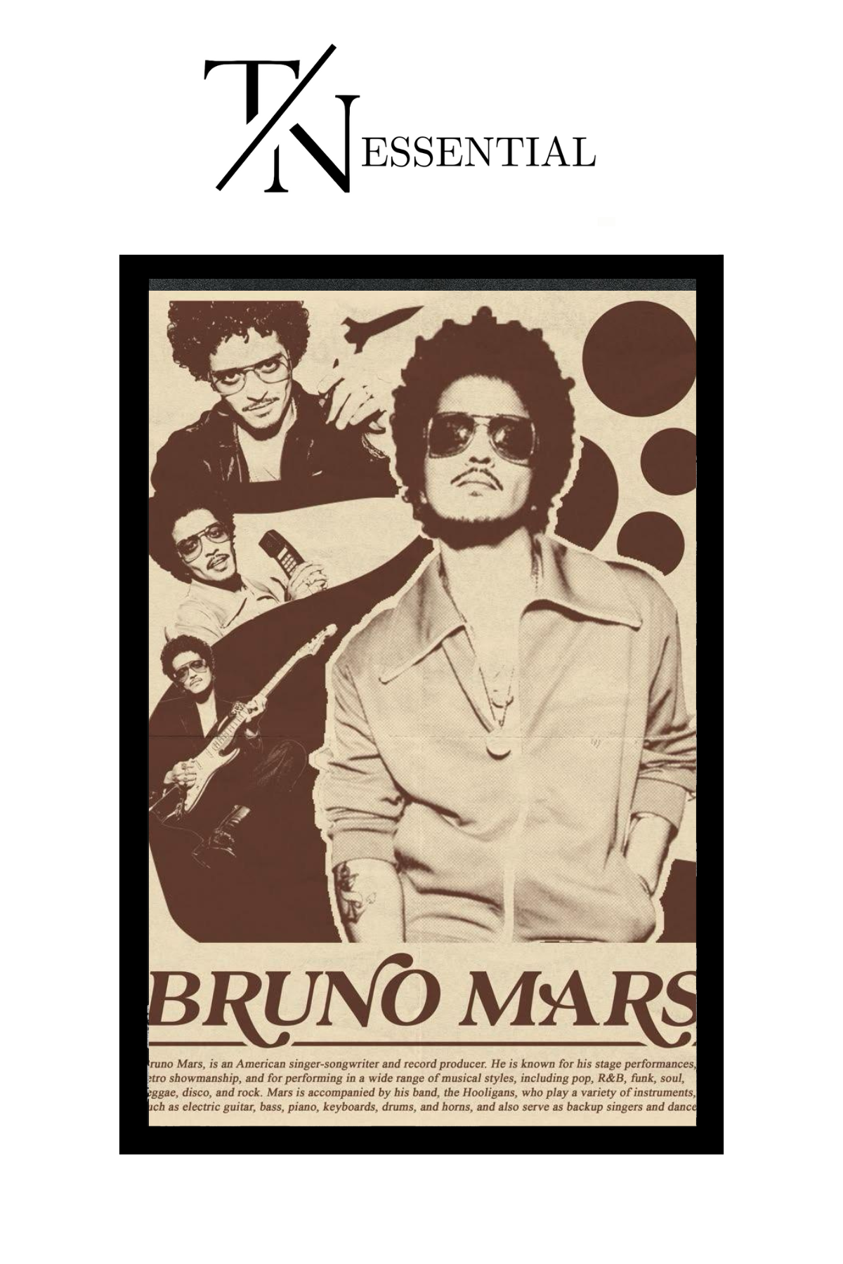 BRUNO MARS CANVAS POSTER