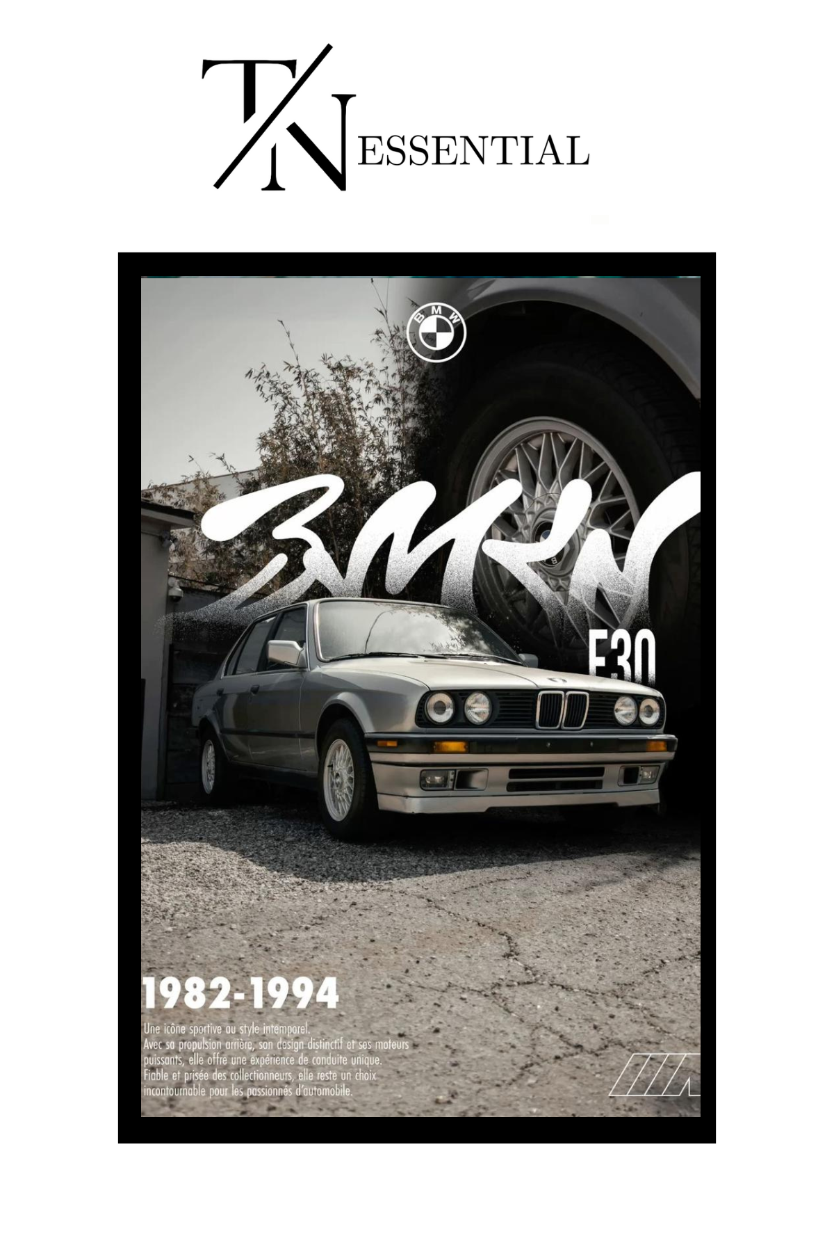 BMW E30 CANVAS POSTER
