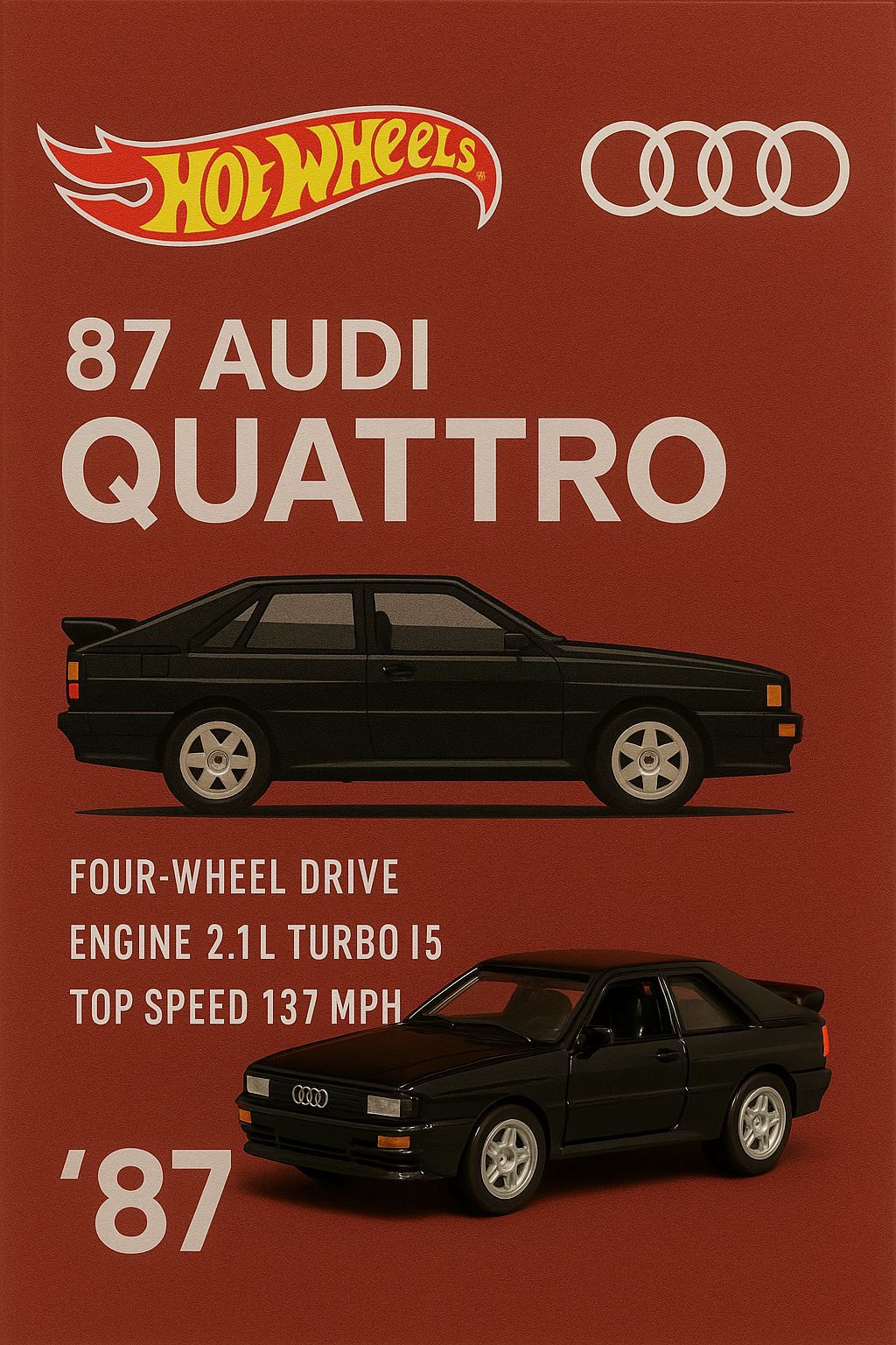 AUDI QUATTRO CANVAS POSTER