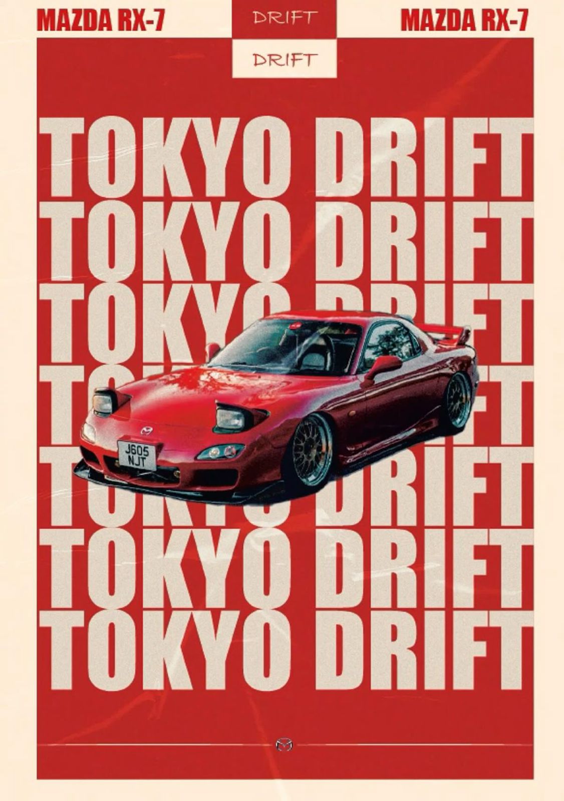 MAZDA RX7 CANVAS POSTER