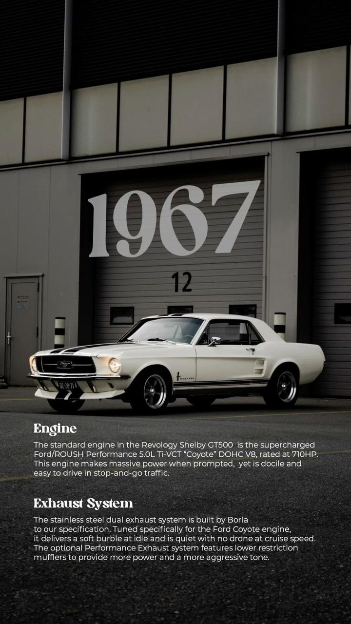 MUSTANG 1967 CANVAS POSTER