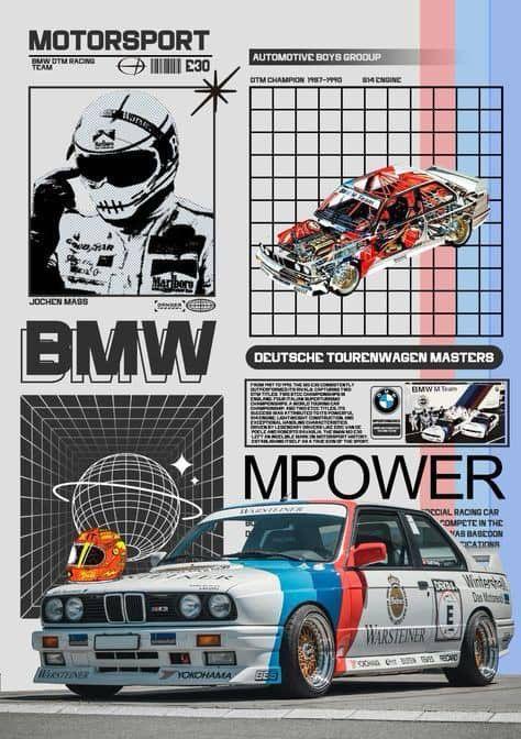 BMW M POWER CANVAS POSTER