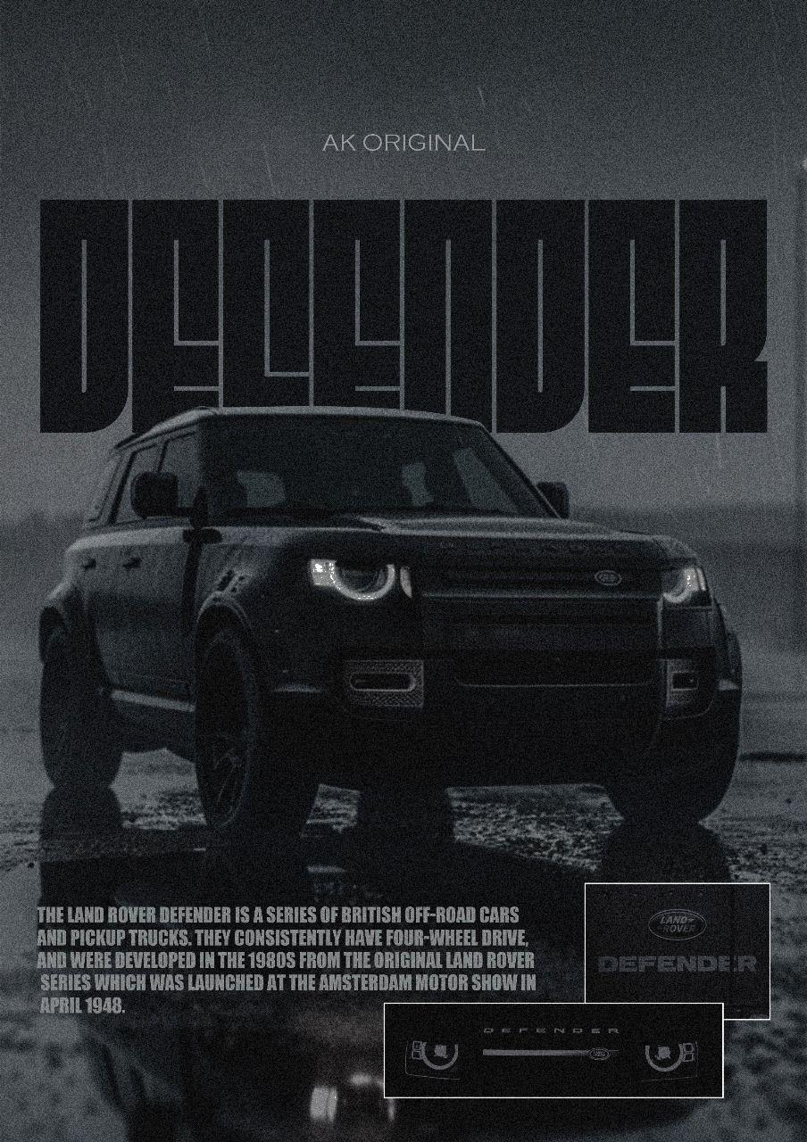 LAND ROVER DEFENDER CANVAS POSTER