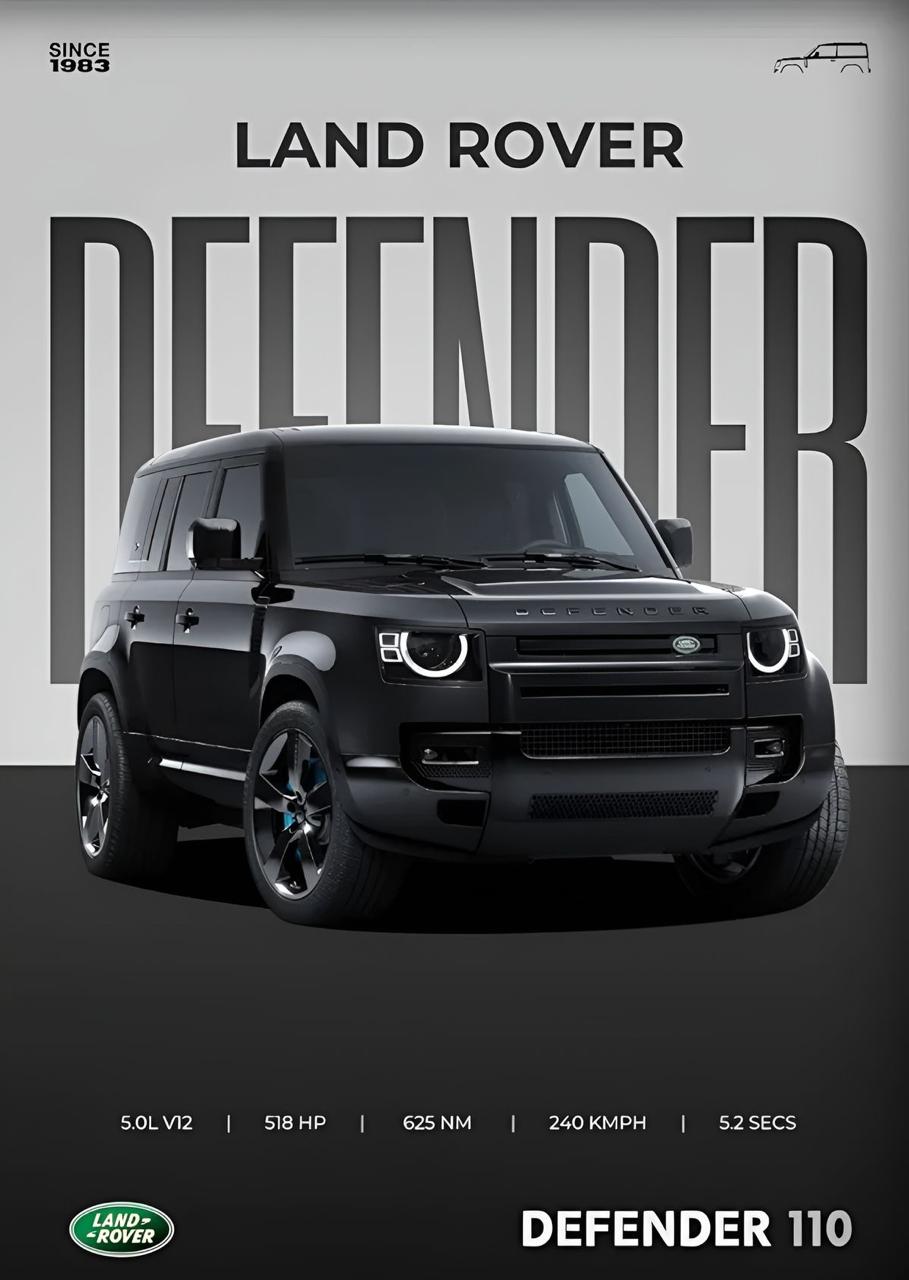 LAND ROVER DEFENDER CANVAS POSTER