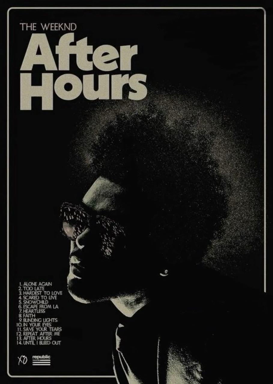 THE AFTER HOURS CANVAS POSTER